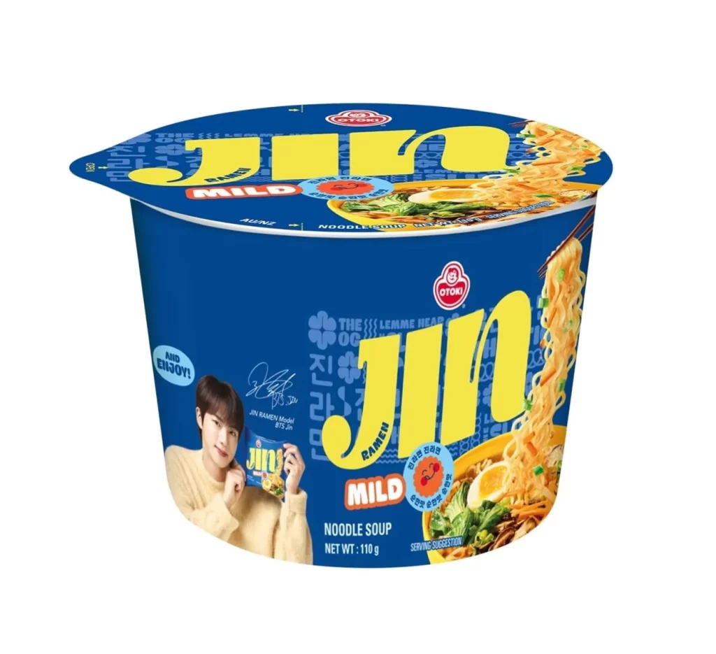Ottogi Jin Ramen Mild Bowl Packaging