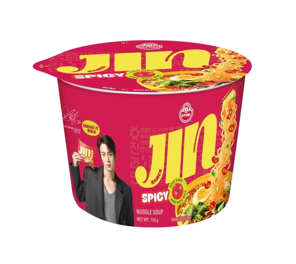 Ottogi Jin Ramen Spicy Bowl Packaging