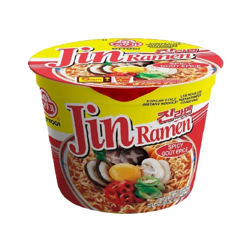 Ottogi Jin Ramen Spicy Bowl Packaging
