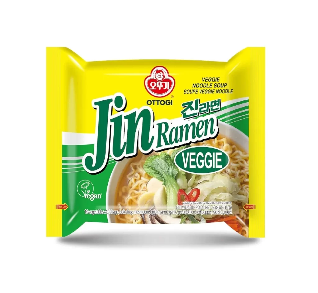 Ottogi Jin Ramen Veggie Bowl Packaging