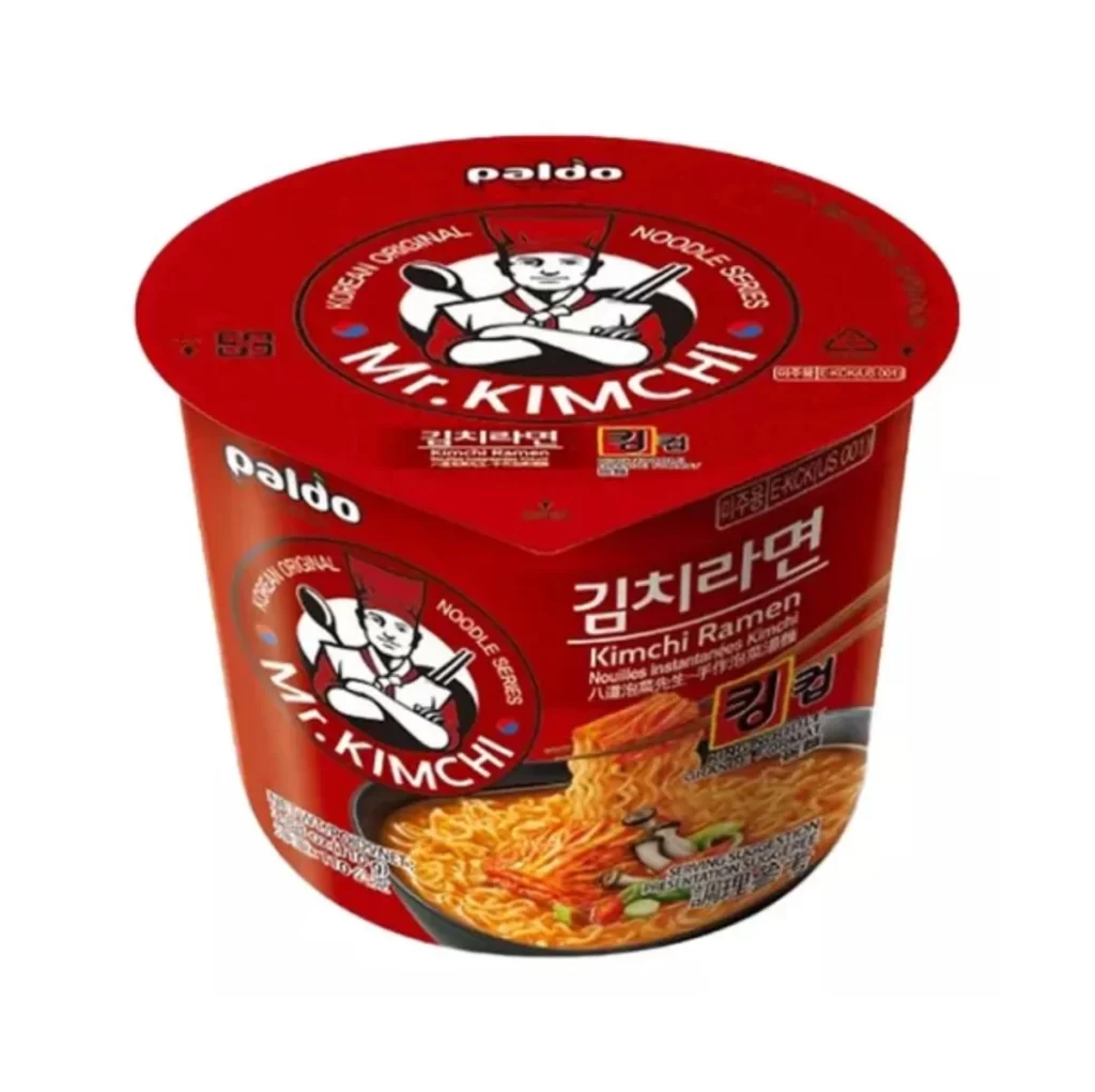 Paldo Mr Kimchi Bowl Noodle Packaging