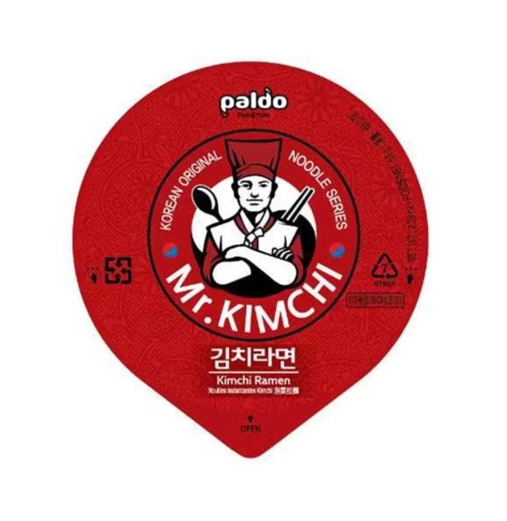 Paldo Mr Kimchi Bowl Noodle Packaging