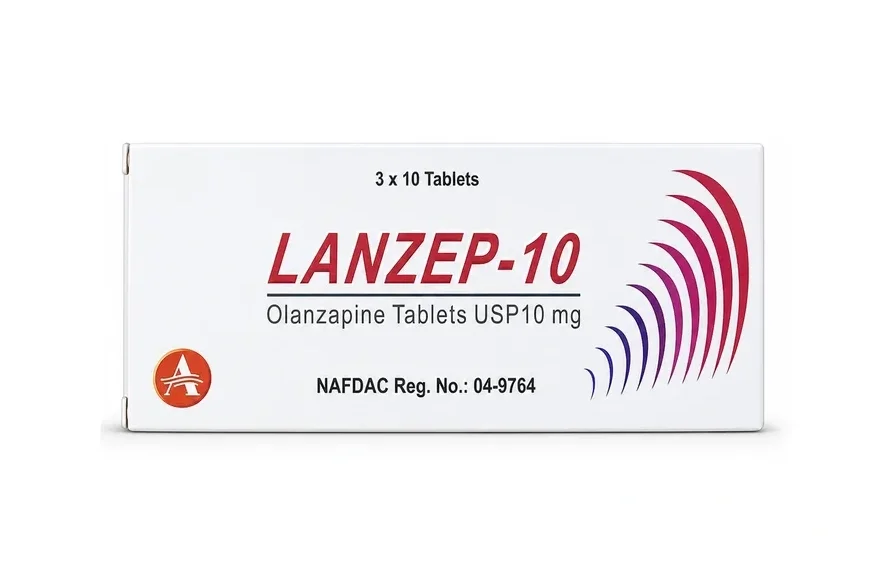 Lanzep-10 Olanzapine Tablets USP 10 mg Packaging