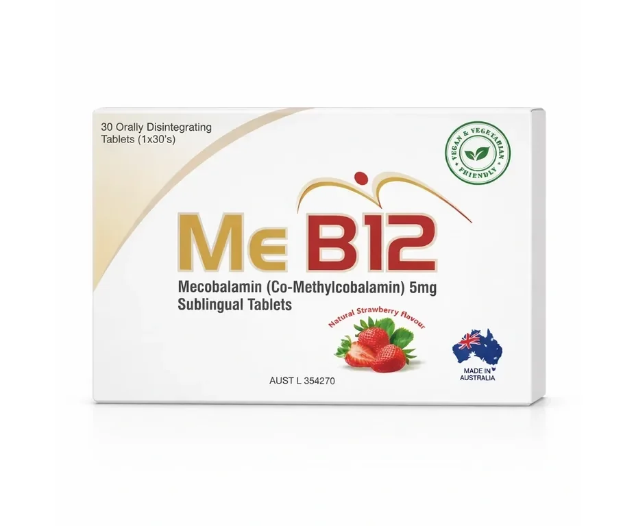Me Me B12 (Mecobalamin 5mg Sublingual Tablets) Packaging