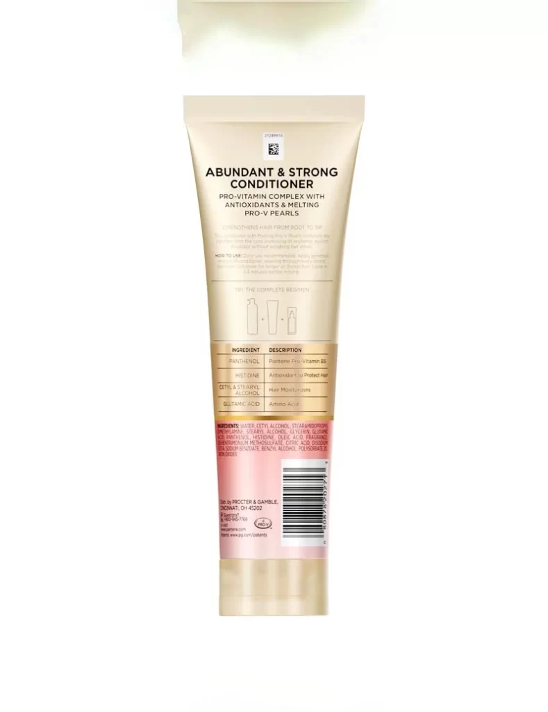Pantene Abundant & Strong Conditioner Packaging