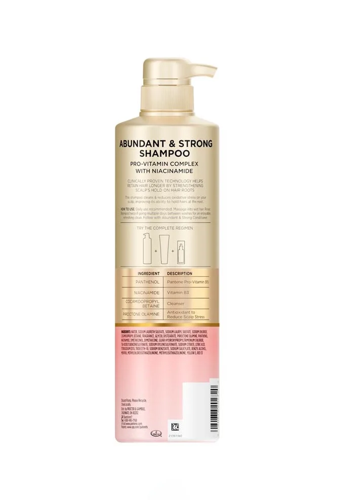 Pantene Abundant & Strong Shampoo Packaging