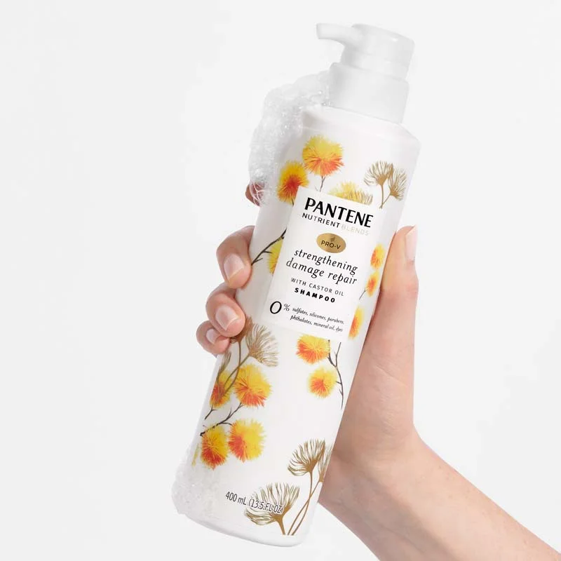 Pantene Castor Oil Shampoo Packaging