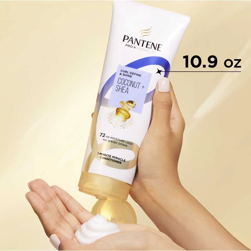Pantene Curl Define & Shine Coconut + Shea Conditioner Packaging