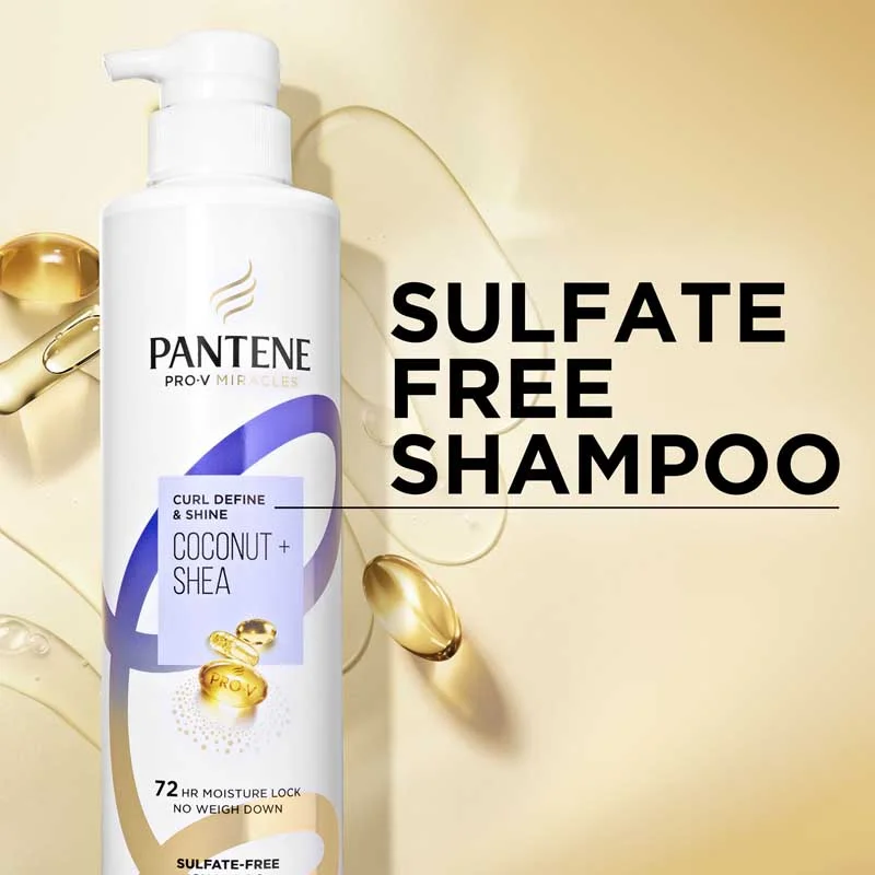 Pantene Curl Define & Shine Coconut + Shea Shampoo Packaging