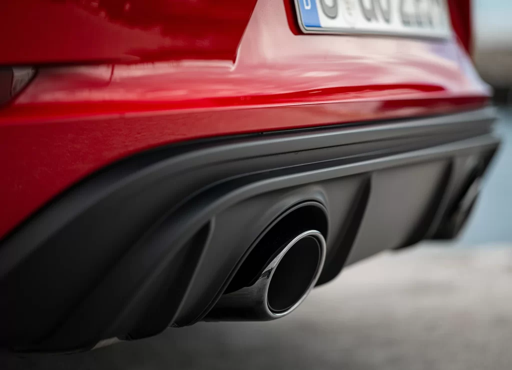 Red Car Exhaust Bumper Detail Rear Detail Car Photography