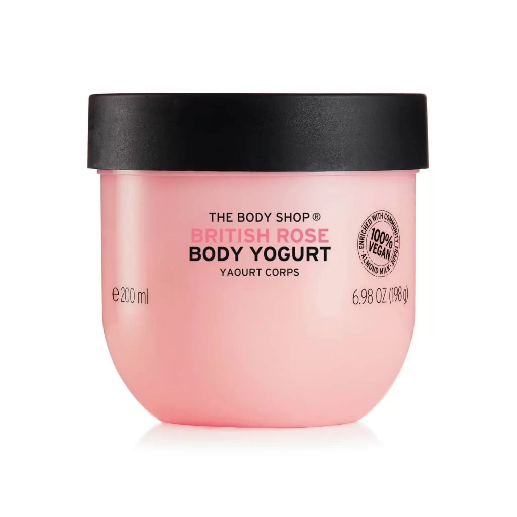 The Body Shop British Rose Body Yogurt Packaging