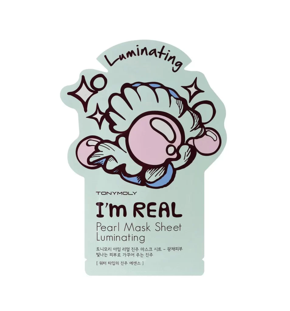 TONYMOLY I’m REAL Pearl Mask Sheet Luminating Packaging