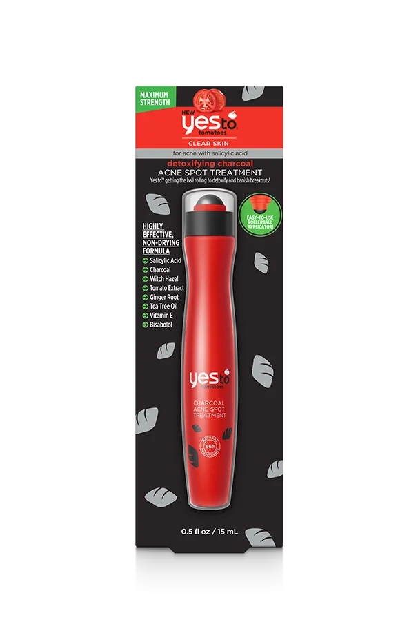 TONYMOLY Yes To Tomatoes Detoxifying Charcoal Acne Spot Treatment Packaging