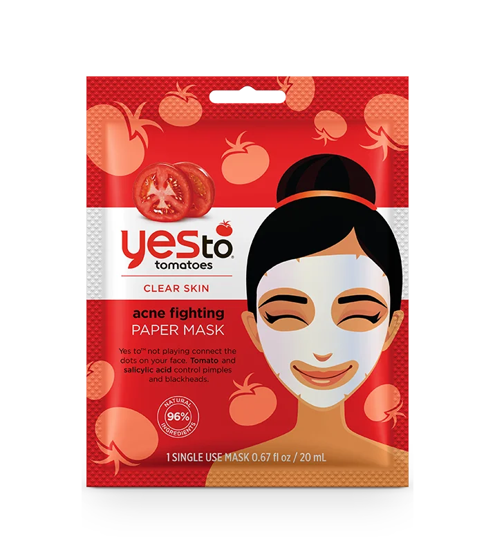 TONYMOLY Yes to Tomatoes Acne Fighting Paper Mask Packaging