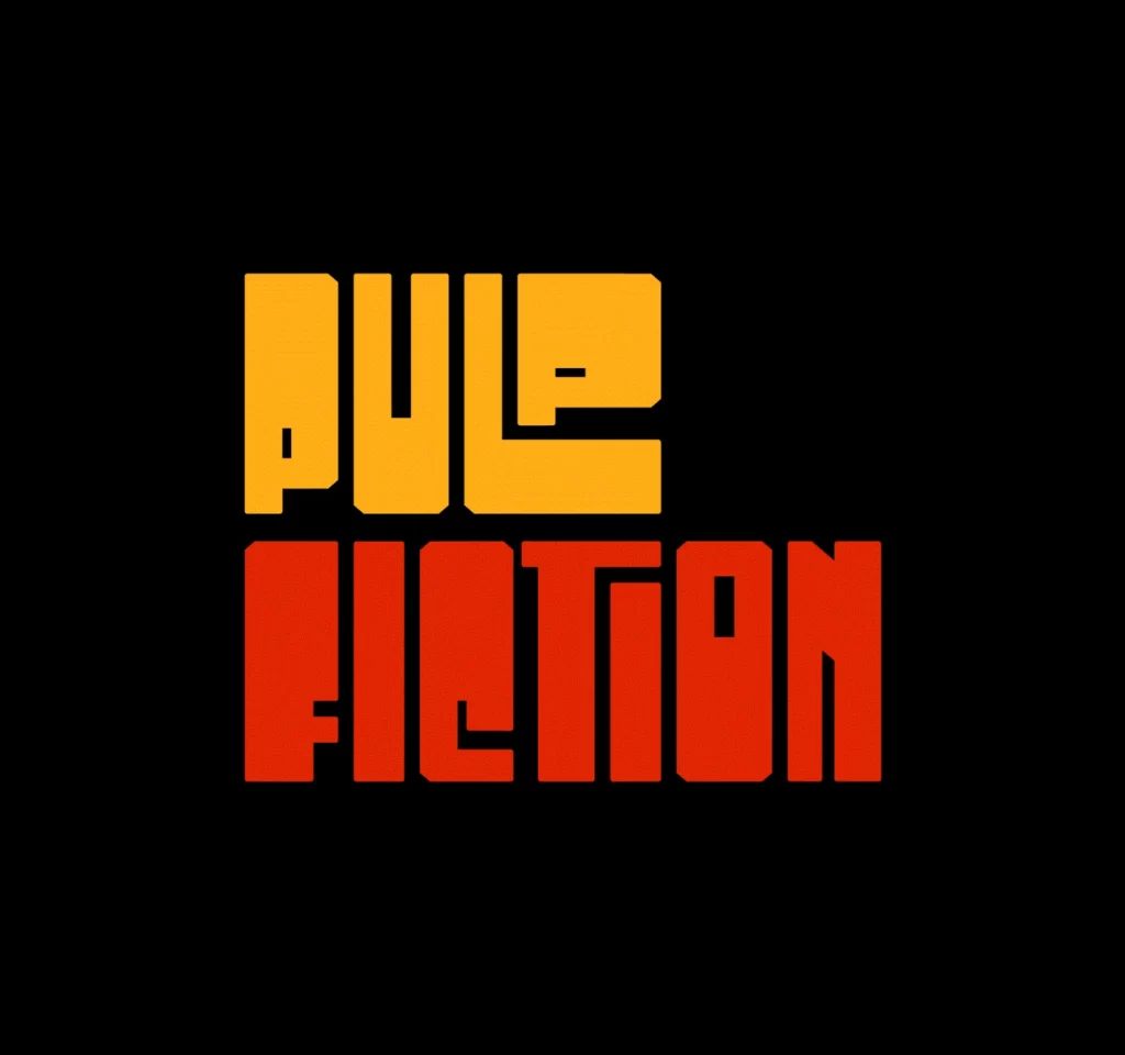 Pulp Fiction Bold Blocky Typography