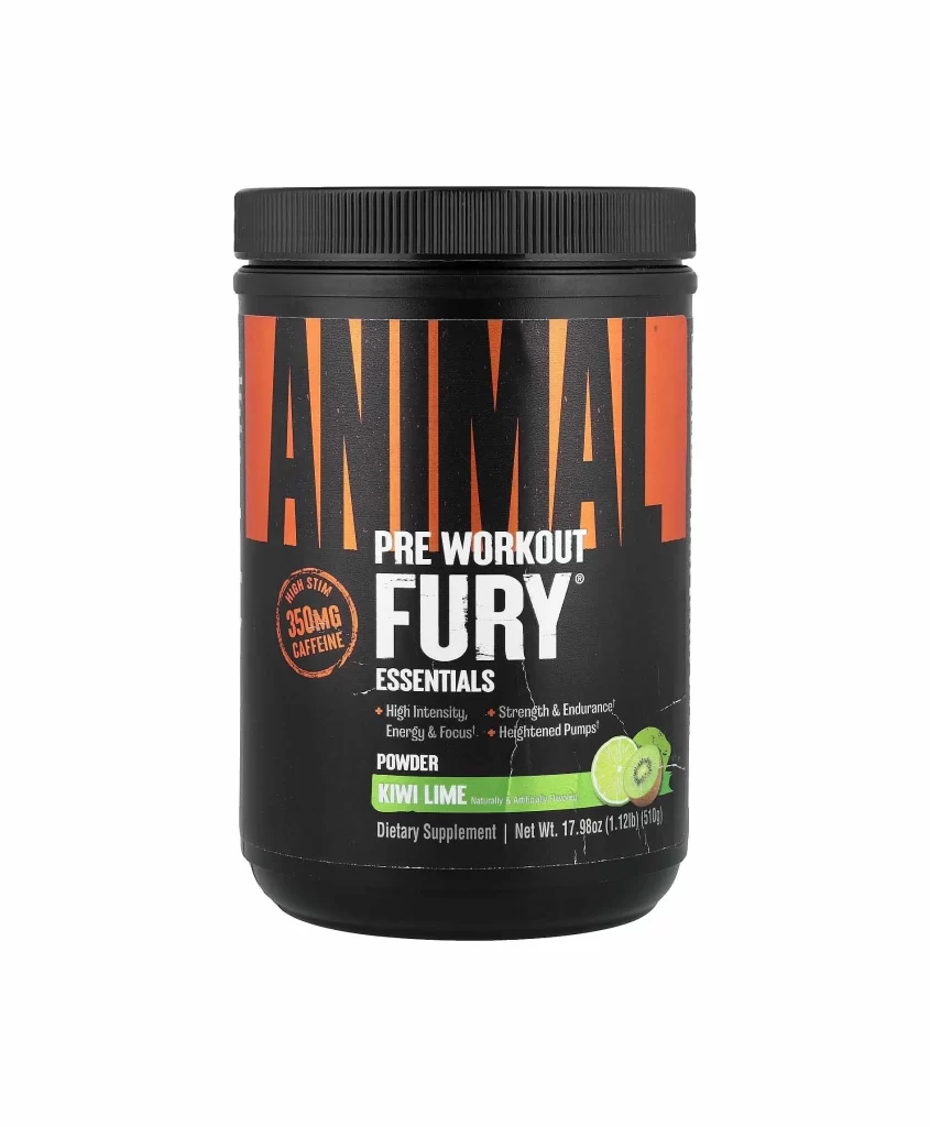 Animal Fury Essentials Pre-Workout Kiwi Lime Packaging