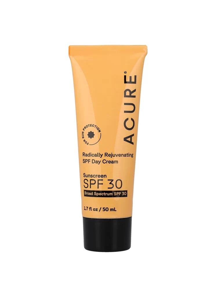 ACURE Radically Rejuvenating SPF Day Cream Sunscreen Packaging