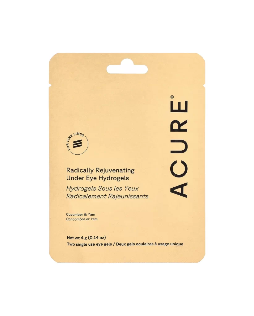 ACURE Radically Rejuvenating Under Eye Hydrogels Eye Care Packaging