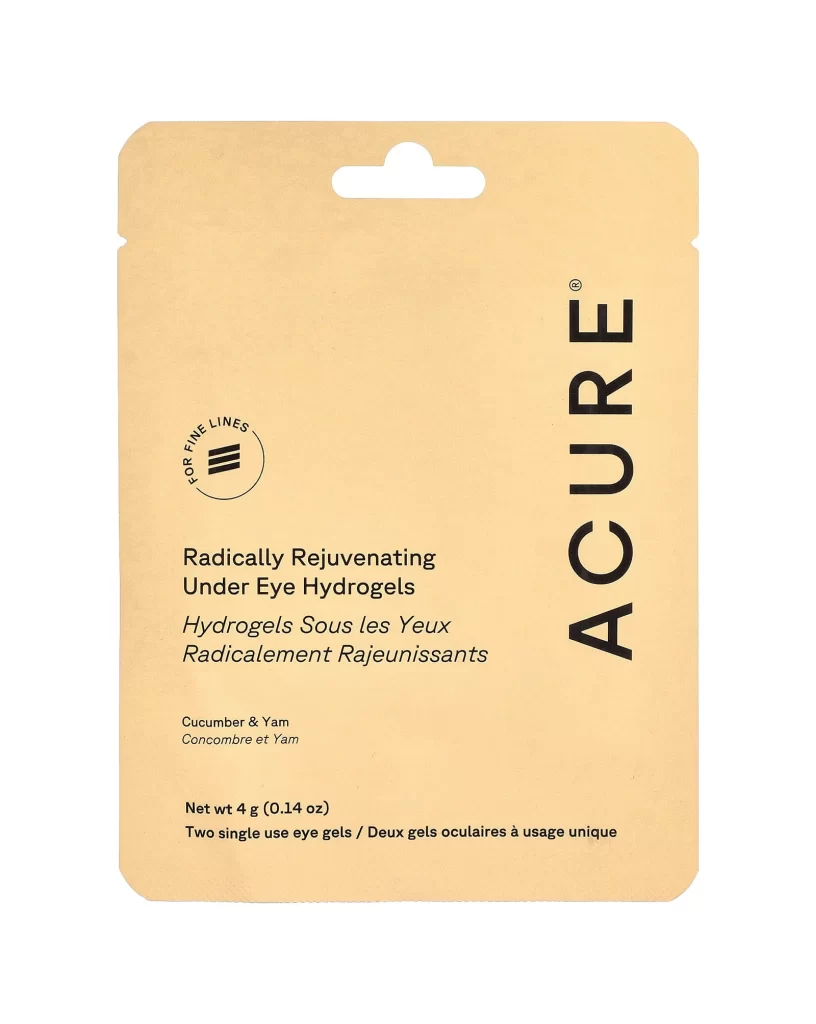 ACURE Radically Rejuvenating Under Eye Hydrogels Eye Care Packaging