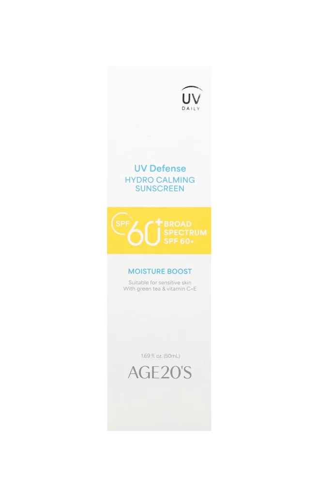 AGE20S UV Defense Hydro Calming Sunscreen Packaging