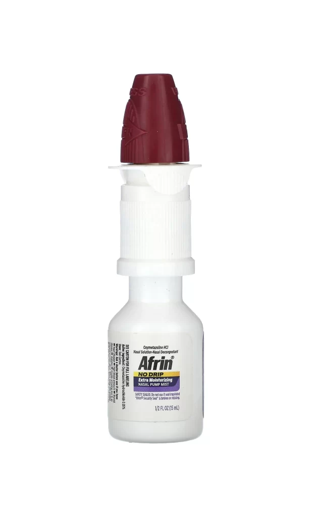 Afrin No Drip Extra Moisturizing Nasal Pump Mist Packaging