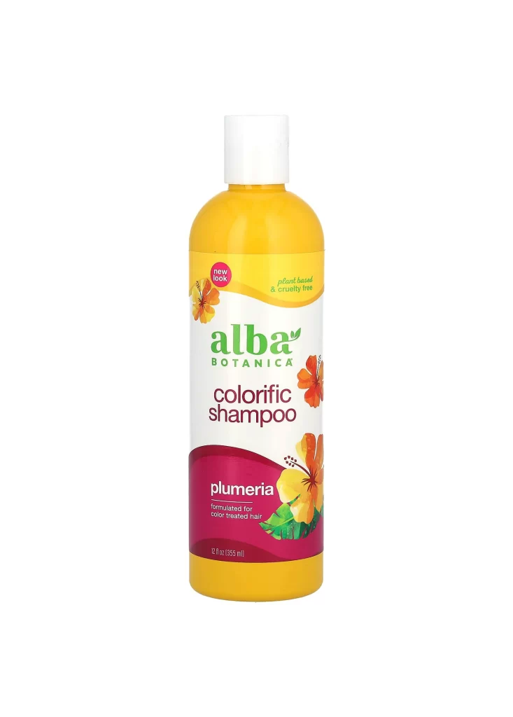 Alba Botanica Colorific Shampoo Plumeria Hair Care Packaging