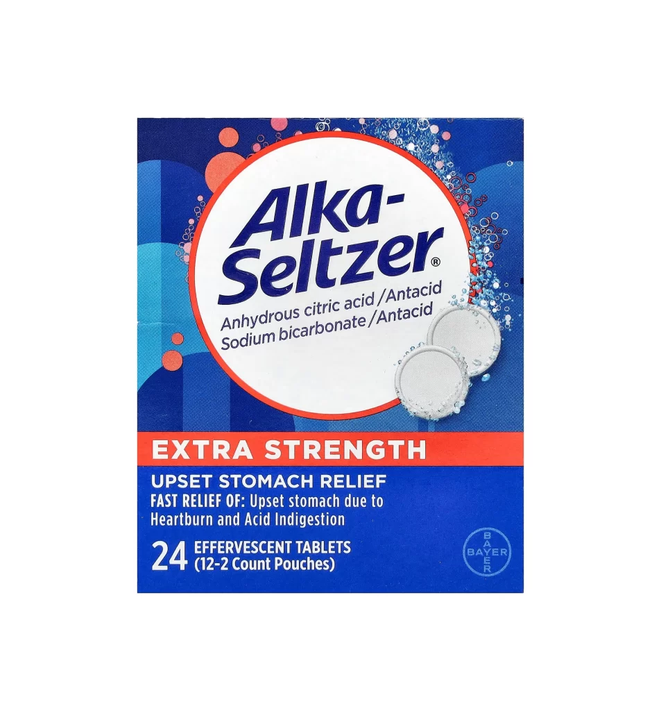 Alka-Seltzer Upset Stomach Relief Tablets Pharmaceutical Packaging