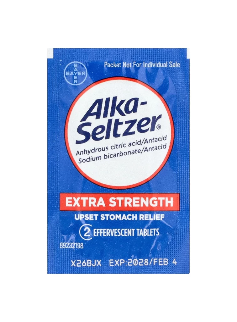 Alka-Seltzer Upset Stomach Relief Tablets Pharmaceutical Packaging