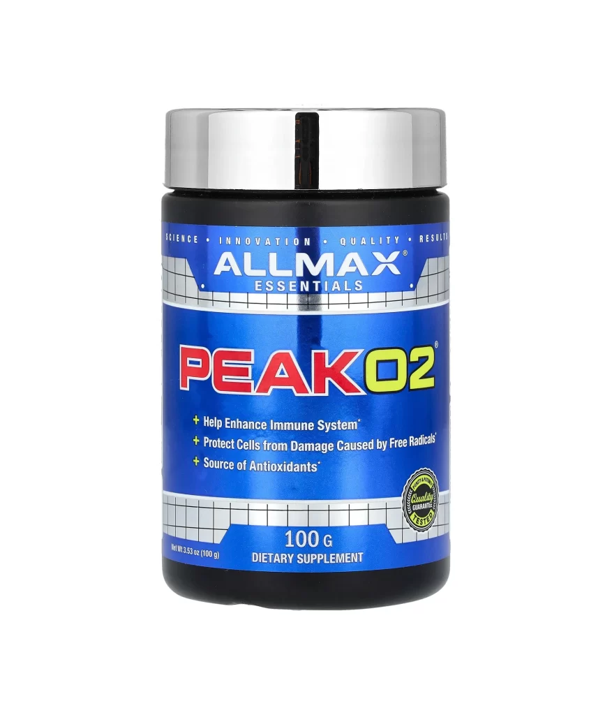 Allmax Essentials Peak02 Supplement Packaging
