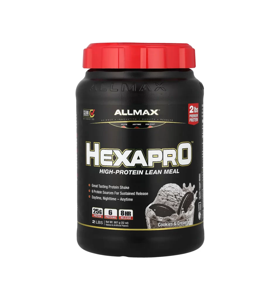 Allmax Hexapro High-Protein Lean Meal Cookies Supplement Packaging