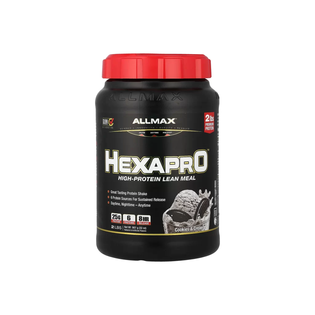 Allmax Hexapro High-Protein Lean Meal Cookies Supplement Packaging
