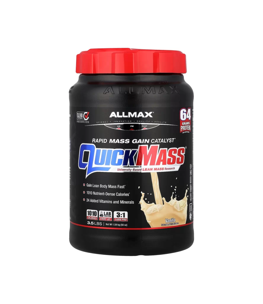 Allmax QuickMass Rapid Mass Gain Catalyst Vanilla Supplement Packaging