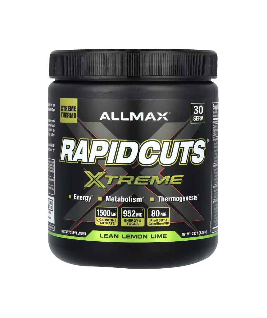 Allmax Rapidcuts Xtreme Lean Lemon Supplement Packaging