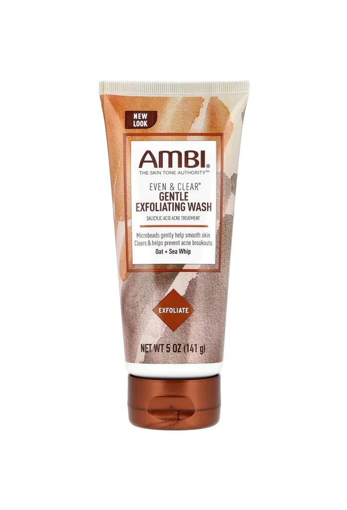 AMBI Even and Clear Gentle Exfoliating Wash Oat Facial Cleanser Packaging
