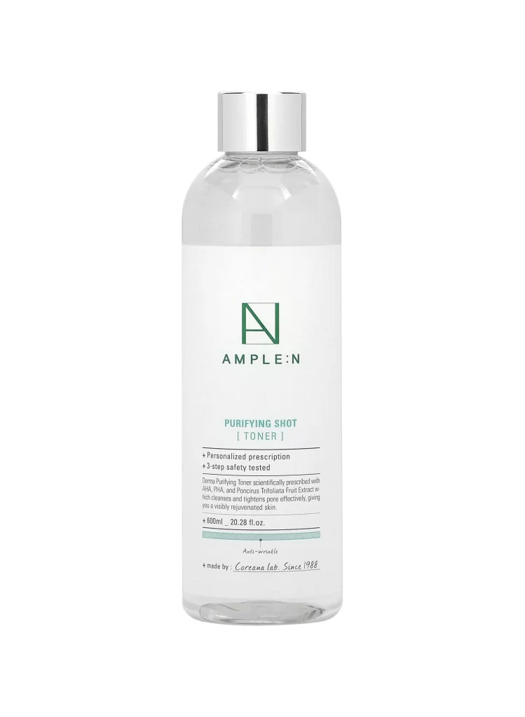AMPLEN Purifying Shot Toner Facial Cleanser Packaging