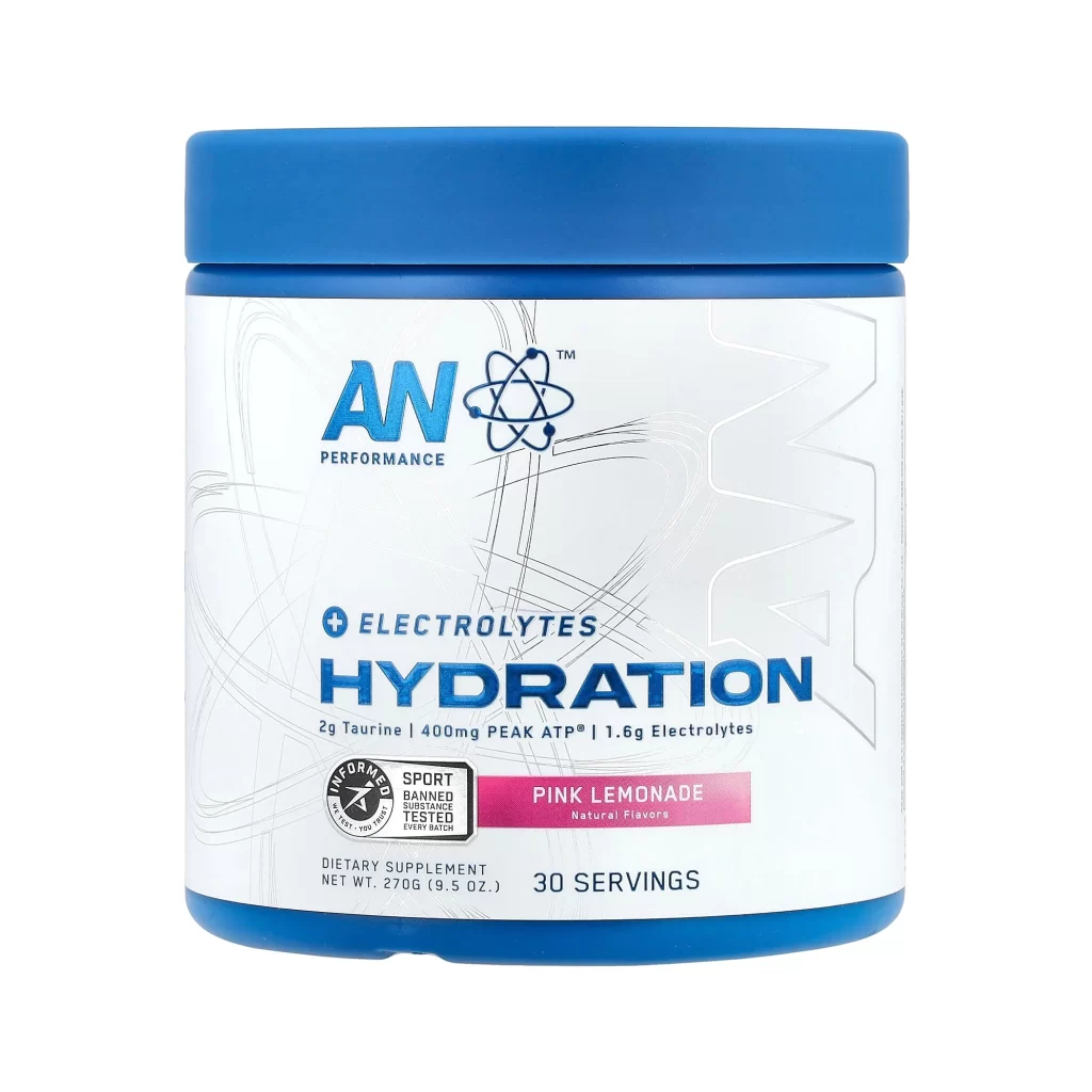 AN Supps Hydration Pink Lemonade Greens Supplement Packaging