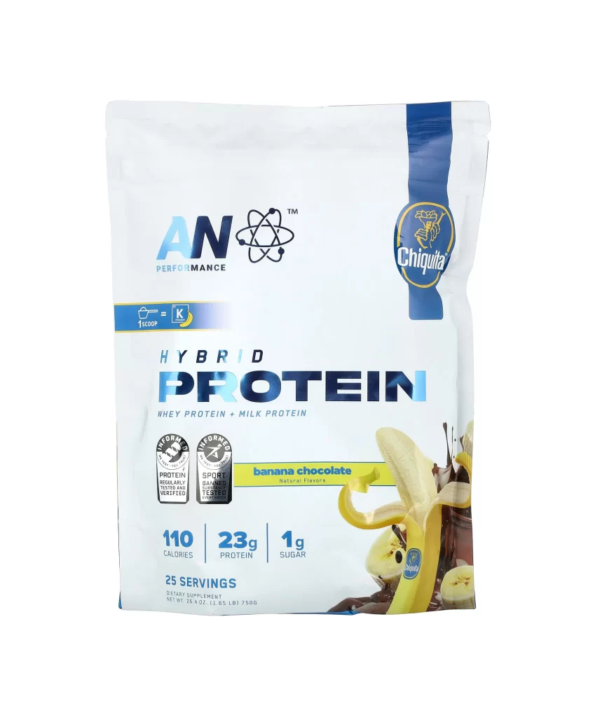 AN Supps Performance Hybrid Protein Chiquita Banana Chocolate Supplement Packaging