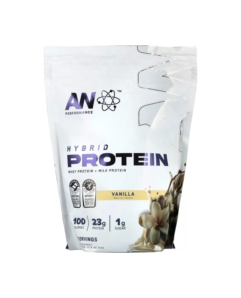 AN Supps Performance Hybrid Protein Vanilla Supplement Packaging
