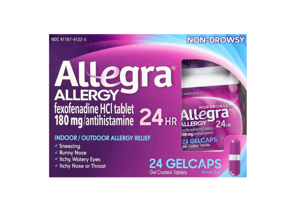 Allegra Allergy 24H Allergy Medicine Packaging