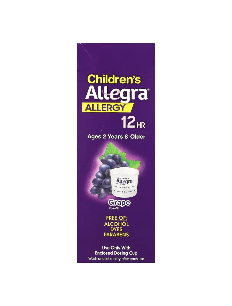 Allegra Childrens Allergy Grape Allergy Medicine Packaging