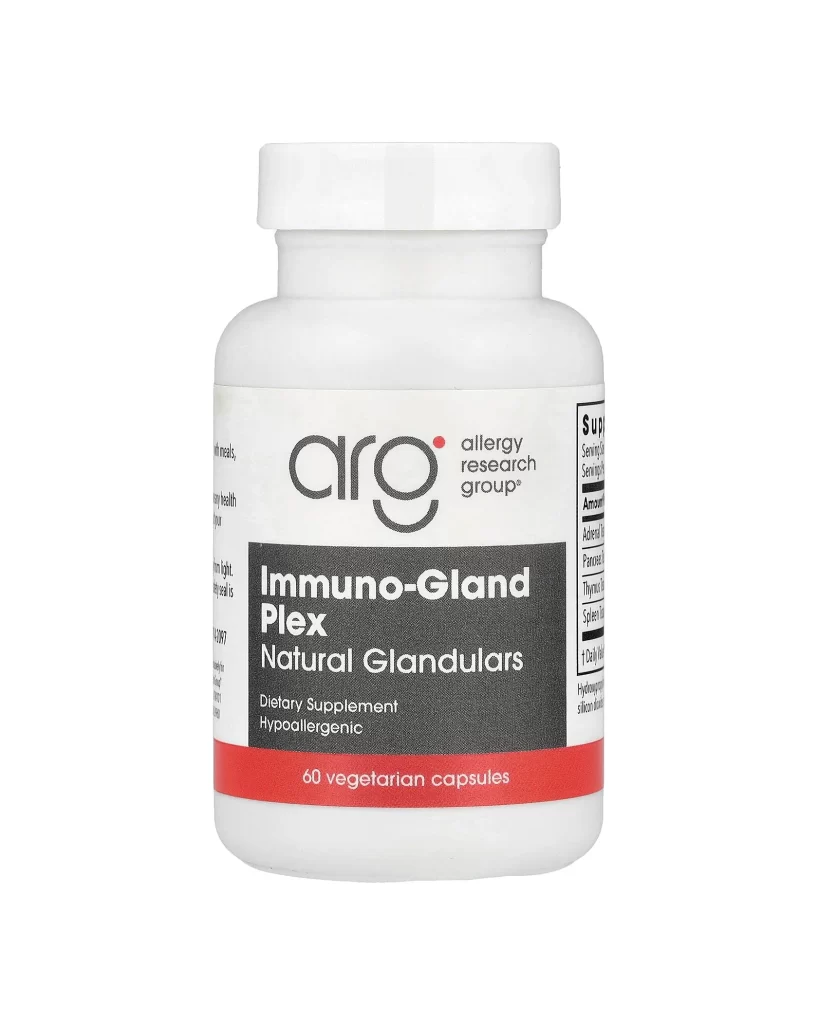 Allergy Research Group Immuno-Gland Plex Natural Glandulars Capsul Supplement Packaging