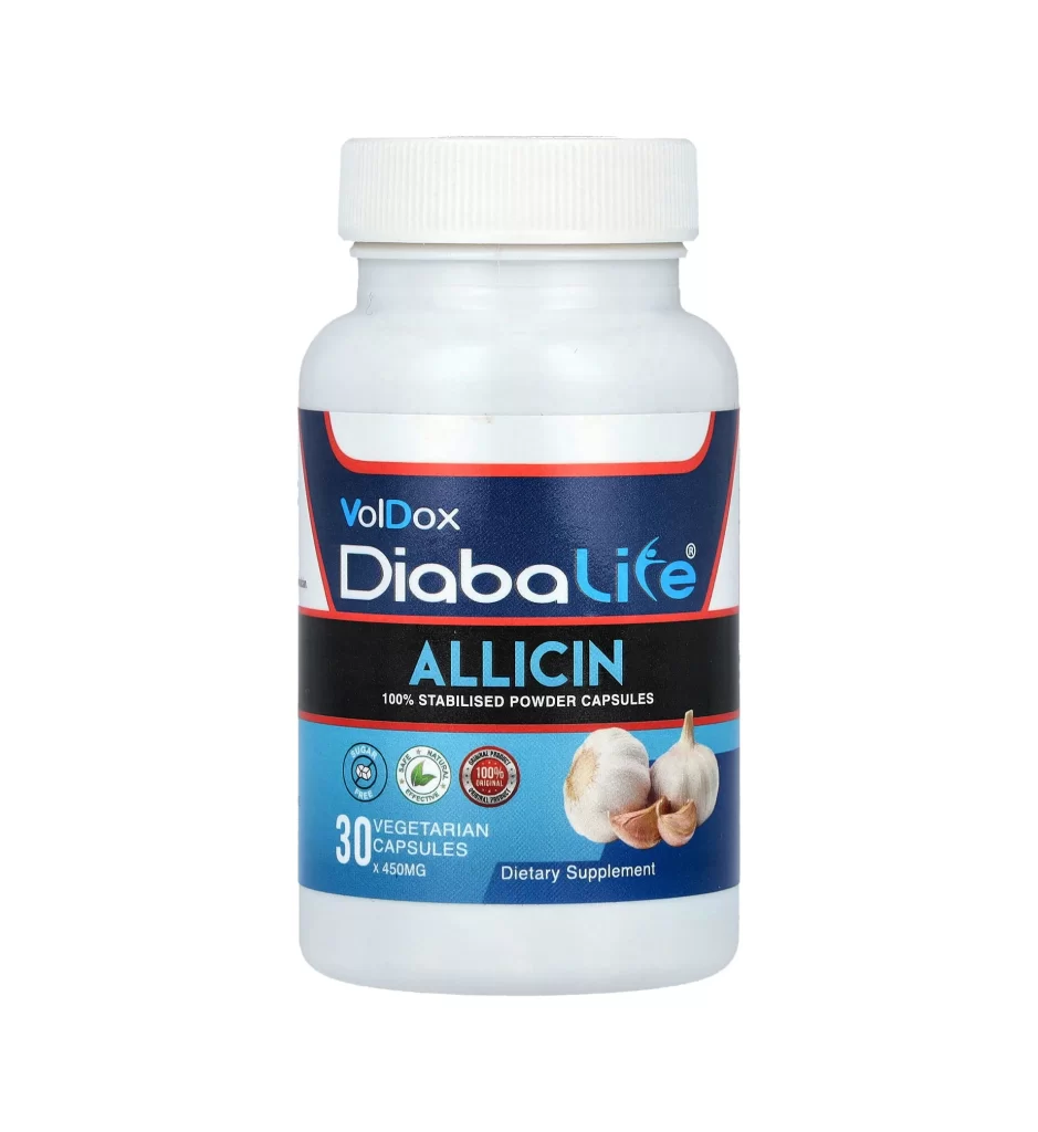 Allimax VolDox Diabalife Allicin Capsules Supplement Packaging