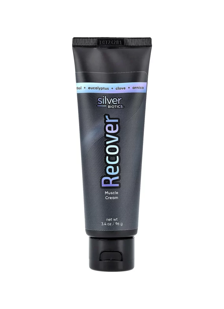 American Biotech Labs Silver Biotics Recover Muscle Cream Packaging