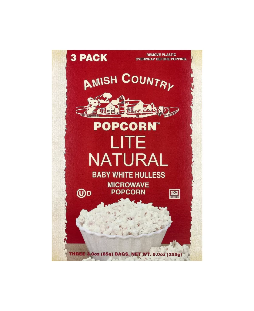 Amish Country Popcorn Microwave Popcorn Lite Natural Packaging