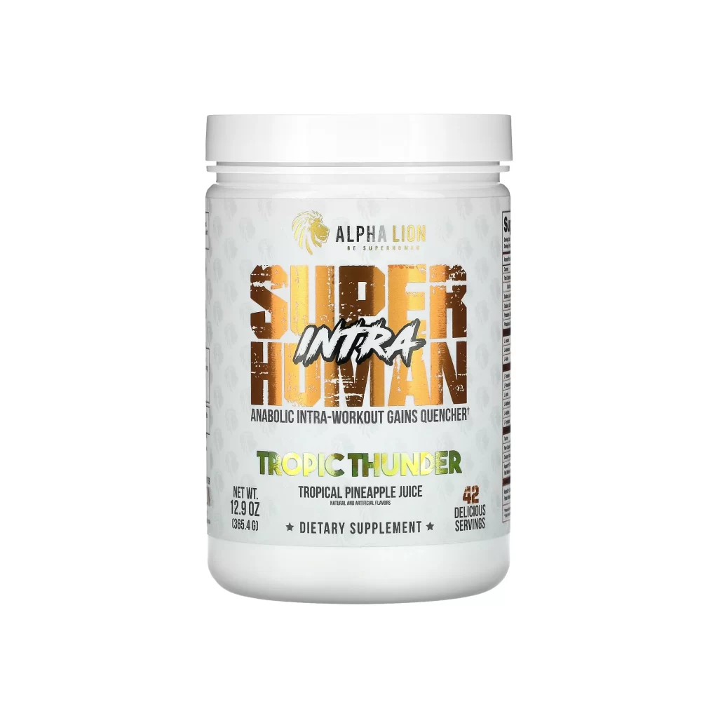 Alpha Lion SuperHuman Intra Tropic Thunder Tropical Pineapple Juice Supplement Packaging