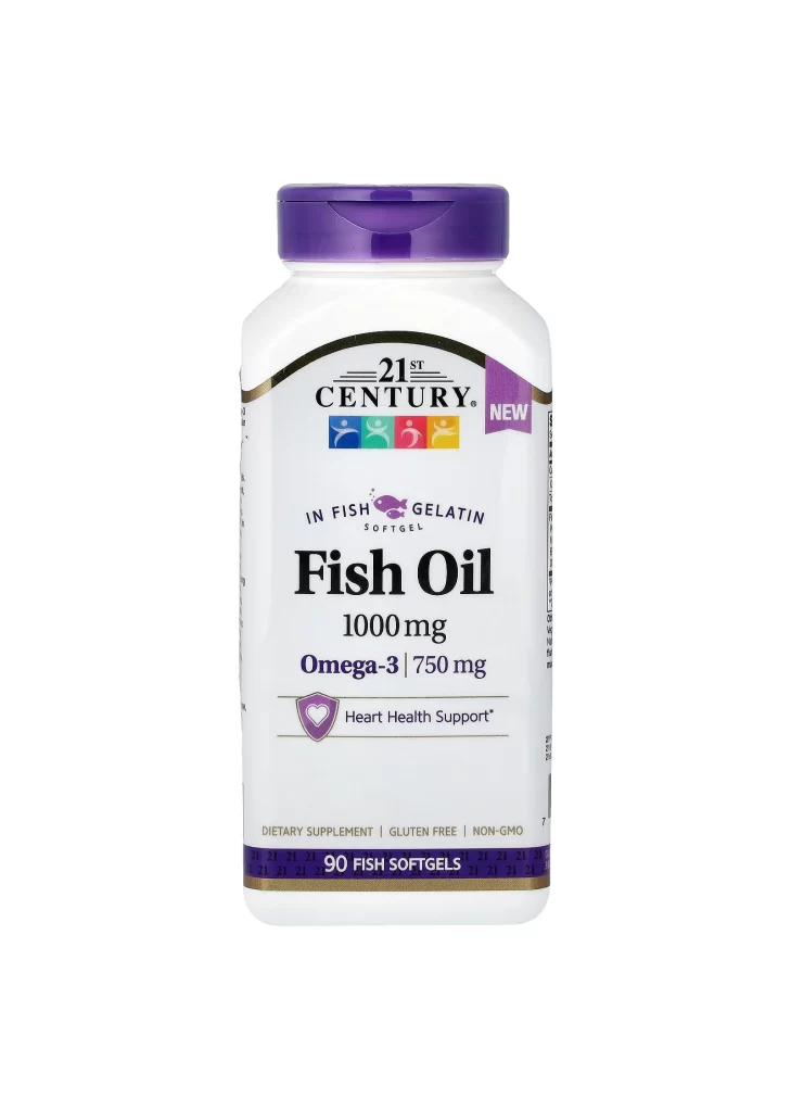 21st Century Fish Oil Softgels Supplement Packaging