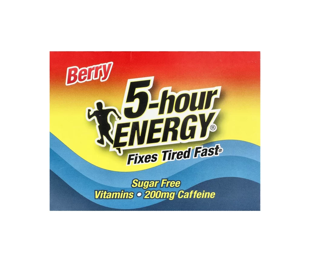 5-hour Energy Regular Strength Berry Energy Shot Packaging