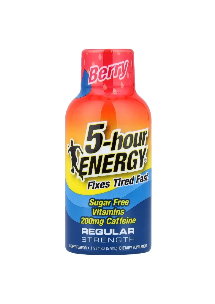 5-hour Energy Regular Strength Berry Energy Shot Packaging
