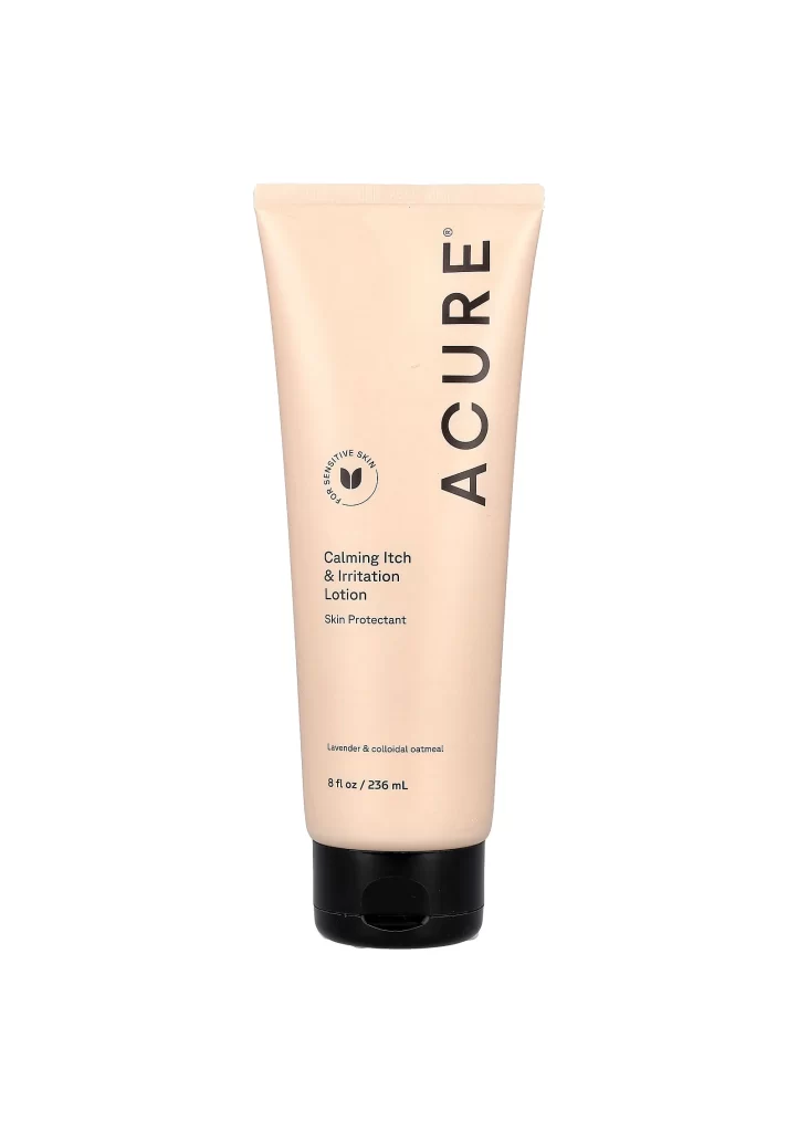 ACURE Calming Itch and Irritation Lotion For Sensitive Skin Lavender and Colloidal Oat Skincare Packaging