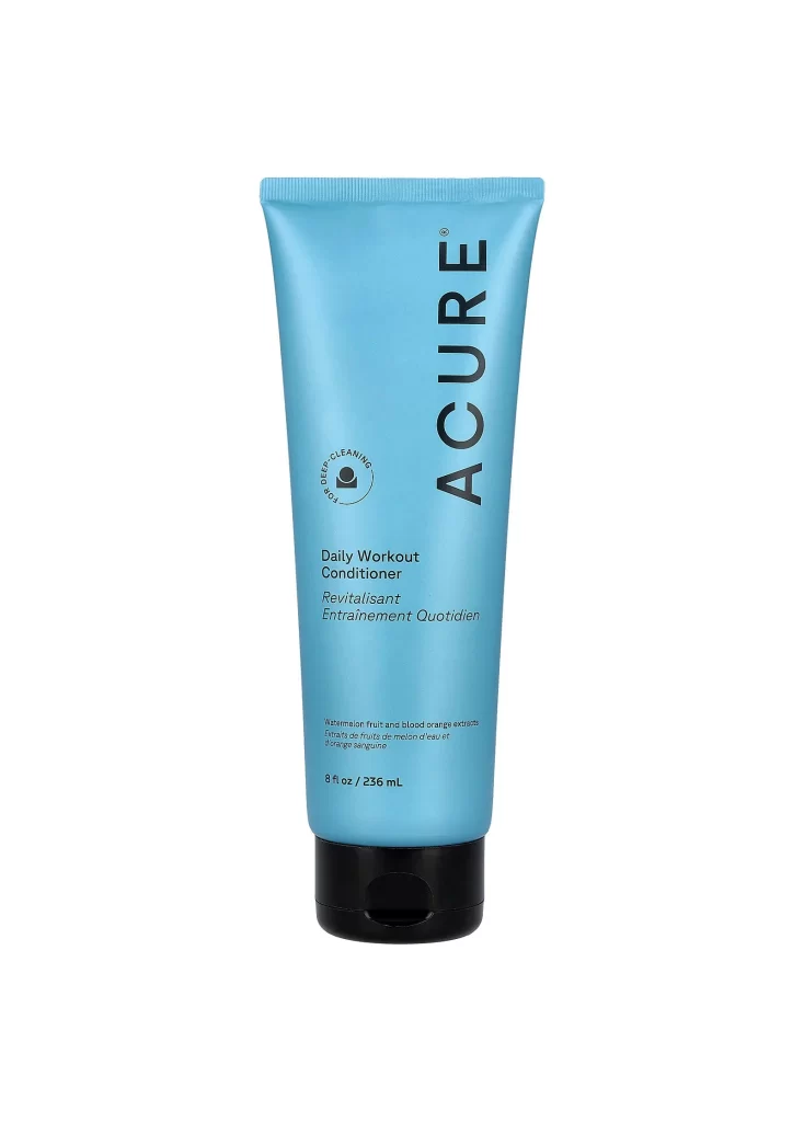 ACURE Daily Workout Conditioner For Deep-Cleaning Watermelon Fruit and Blood Ora Skincare Packaging